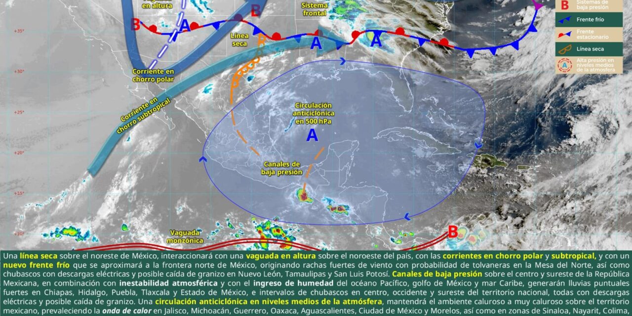 Se mantiene calor extremo en Coahuila; se esperan fuertes rachas de viento